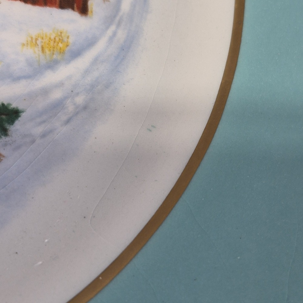 1973 Vintage Avon Christmas Plate "Christmas On The Farm"  First Ed. w/Box - Picture 11 of 16